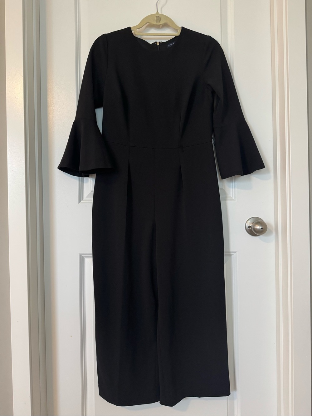 Tommy Hilfiger Black Jumpsuit with Flared Sleeves and crop leg